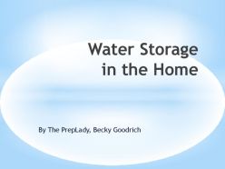 Water Storage In Home