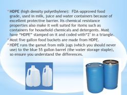 high density polyethylene containers