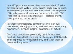PET plastic containers