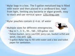 Mylar pouches