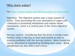 Why Store Water?