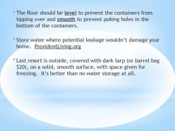 Floor should be level