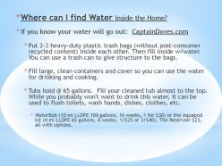 Water inside the home