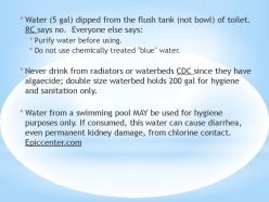 never drink water from waterbed