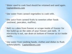 use water from canned vegetables and fruits