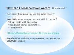 How can I Save Water?