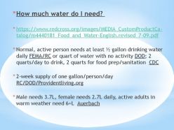 Water Needs