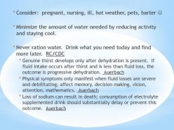 Never ration water
