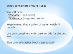 Water Containers