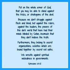 Ephesians 6:11-12 Put On the Whole Armor of God