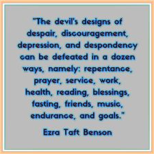 Ezra Taft Benson Quote The devil's designs can be defeated